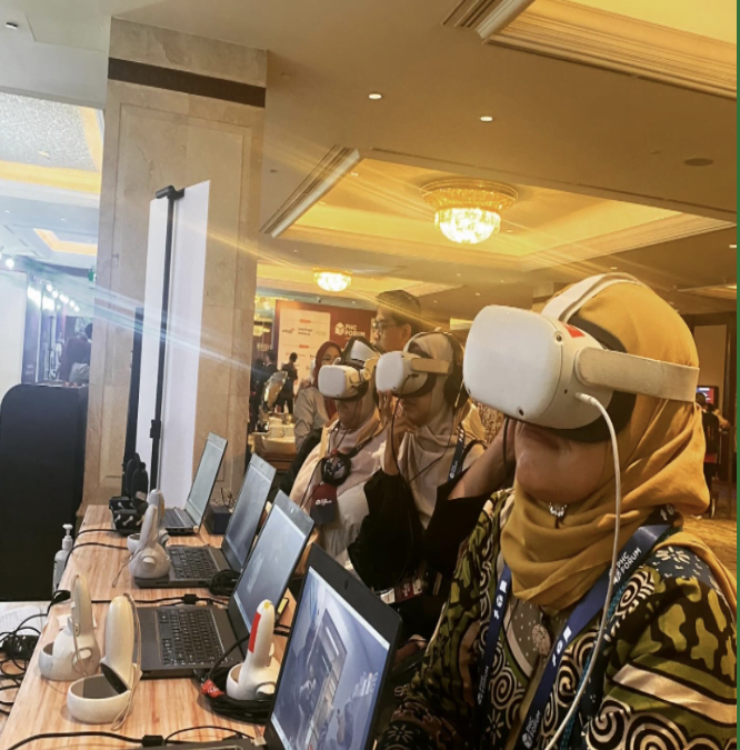 People’s Vaccine Alliance Asia (PVA Asia) hosts virtual reality booth at the Primary Health Care (PHC) Forum in Jakarta